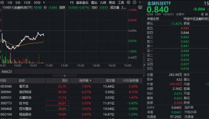 ETF盘中资讯|资金回流稳定币概念股？楚天龙大涨超8%，金融科技ETF溢价频现！机构表示持续看好金融科技板块