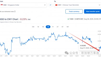 1:5.55新币兑人民币汇率猛跌，打工人哭了！未来走势分析来了